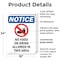 Signmission No Food Or Drink Allowed, 18 in W x Rectangle, Plastic OS-2PACK-NS-P-1824-V-14580 - alternate 5